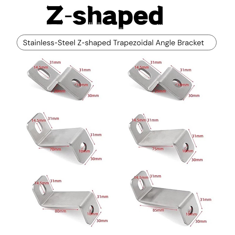 Furniture Hardware Connectors - Staffa angolare a Z in acciaio