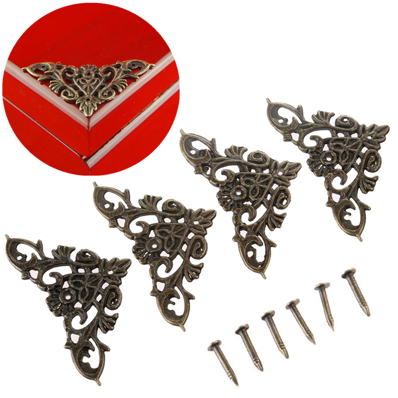 Furniture Hardware Antique - 12 Pezzi Angolari Decorativi Antichi in