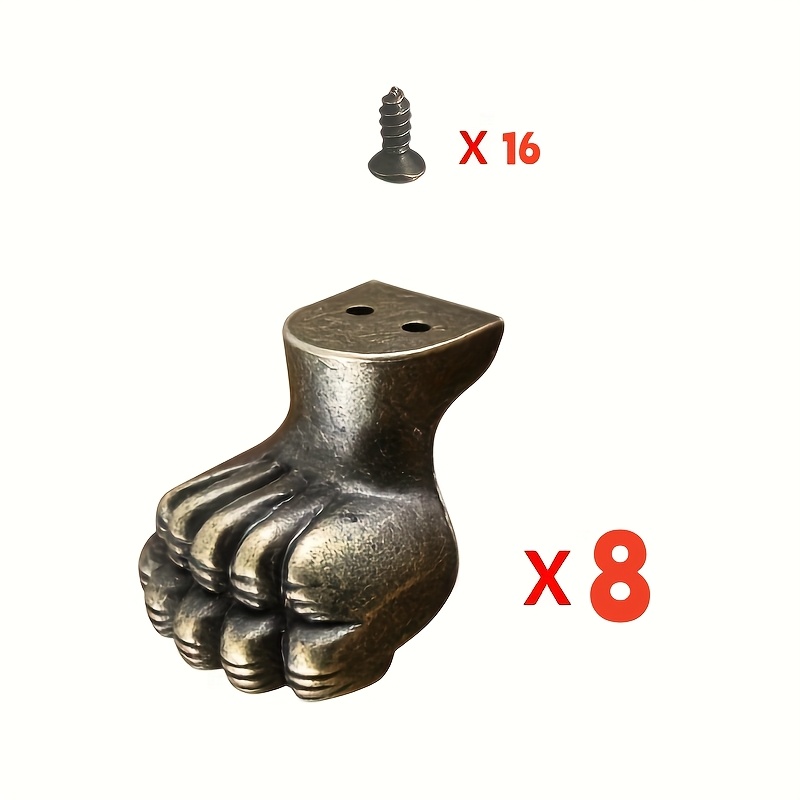 Furniture Hardware Antique - 8 pz. Piedini Decorativi Antichi in