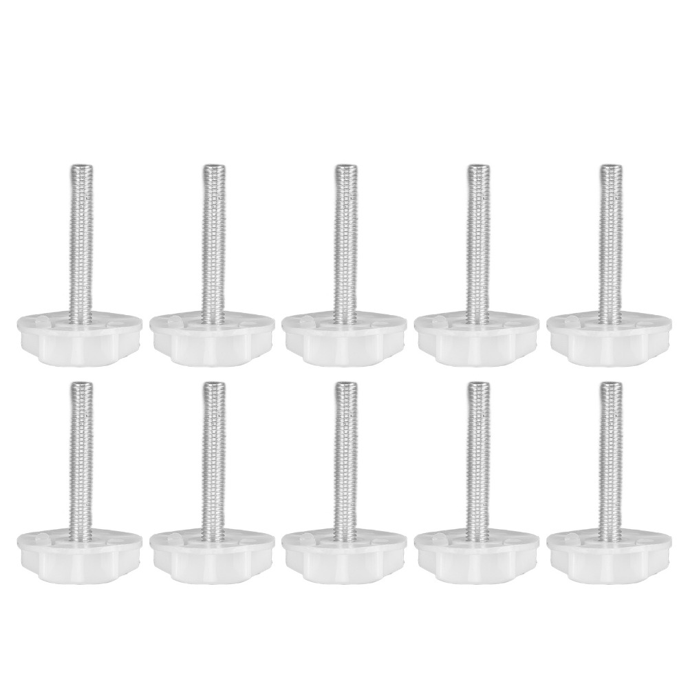 Furniture Leveling Hardware - 10 Pezzi Piedini Regolabili Bianchi per