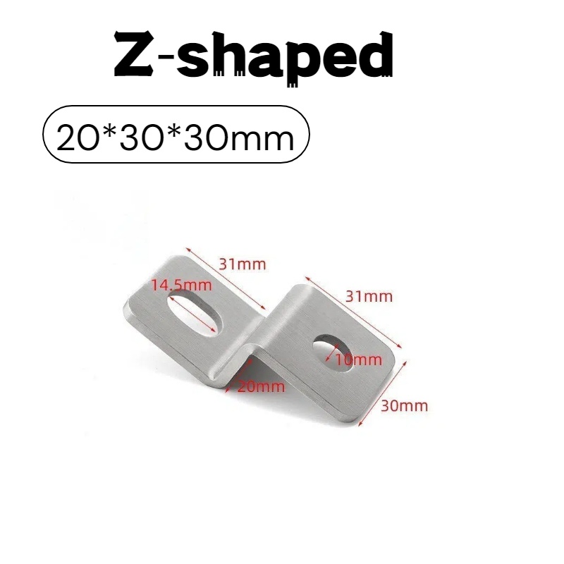 Staffa angolare a Z in acciaio - Furniture Hardware Connectors recensione e prezzo