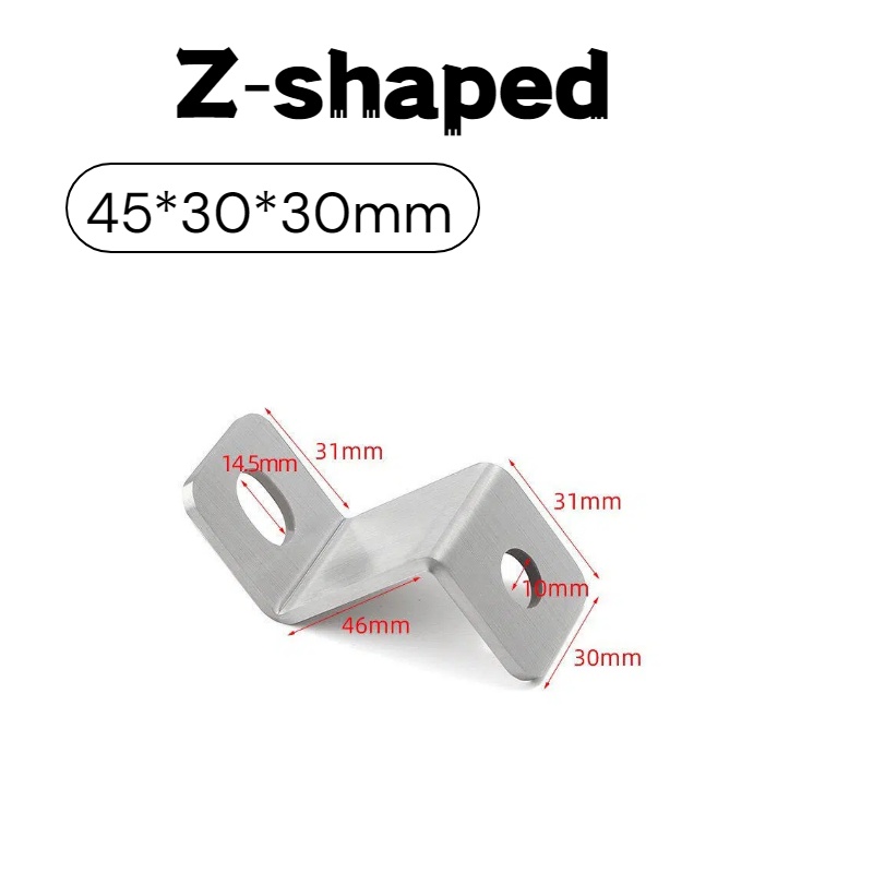 Staffa angolare a Z in acciaio - Furniture Hardware Connectors recensione e prezzo